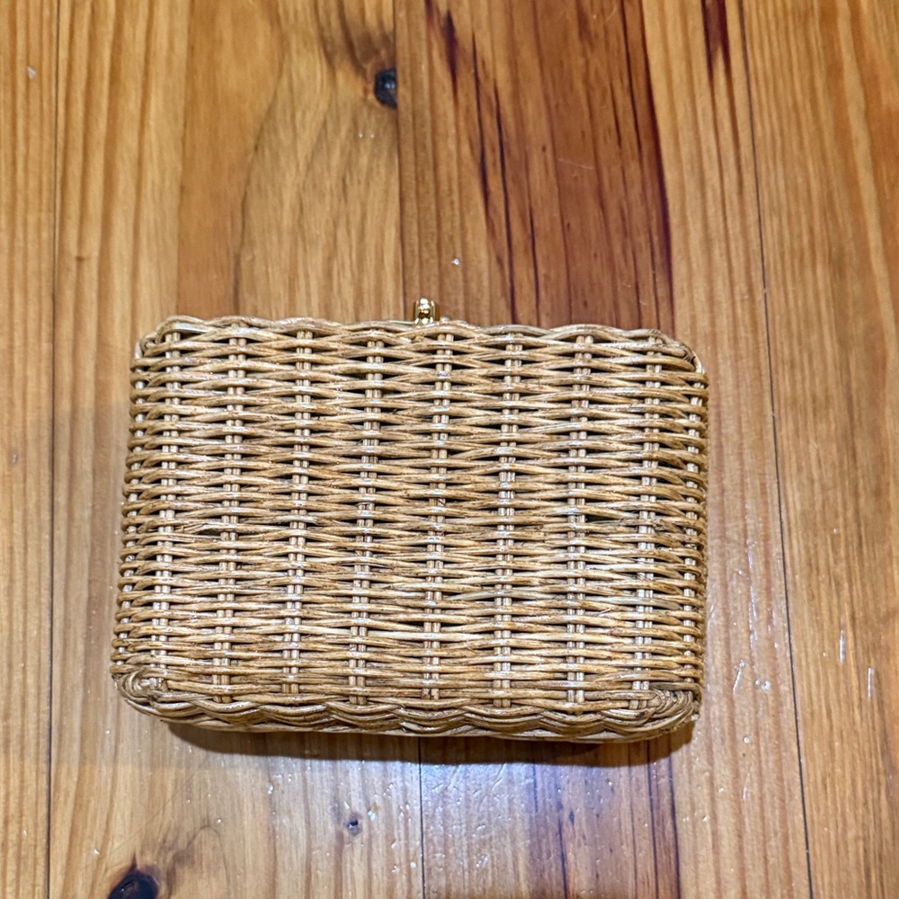 Frances Valentine Paige Wicker Box Chain Strap Purse - Picture 3 of 6